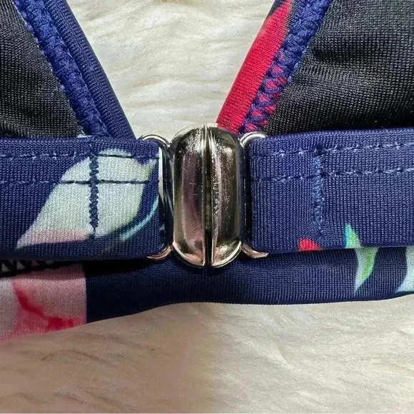 Cupshe Ruffled Bikini  Set Floral Blue / White / Pink Size Small - Picture 9 of 16